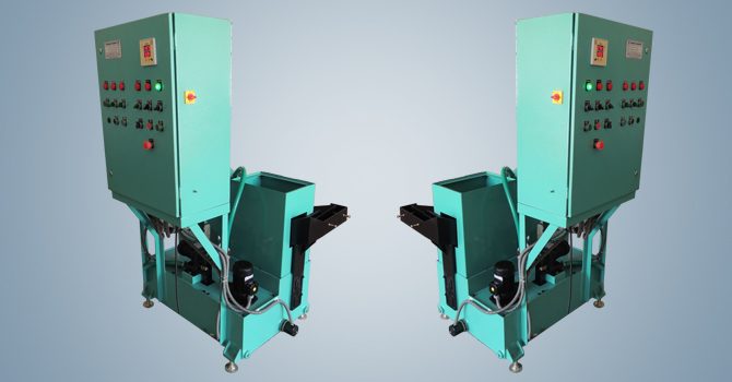 Compact conveyorised component washing machine with PLC control panels by Unique Products India