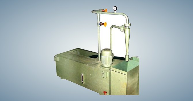 Hydro cyclone coolant filter with tank and vortex separator by Unique Products India