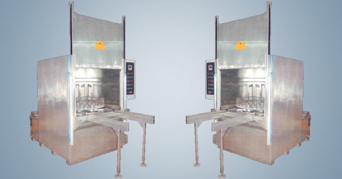 Automatic rotary basket component washing machine in stainless steel by Unique Products India